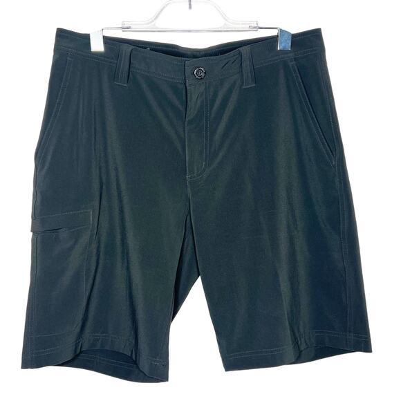 COLUMBIA Dri Wick Board Short Mid Rise Straight Regular Fit Green Size 34W x 10L - Picture 1 of 7